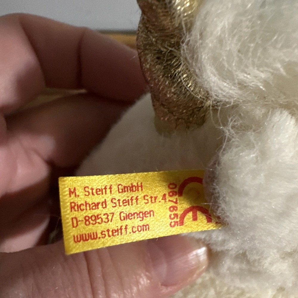 Steiff unicorn Horse White plush toy Unica Sitting Stuffed Animal Pony #067655‎ - Picture 10 of 10